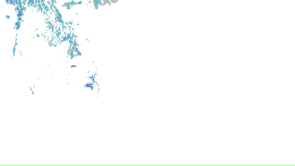 NOHRSC snow analysis for the lower 48; see the adjacent source legend and time qualification