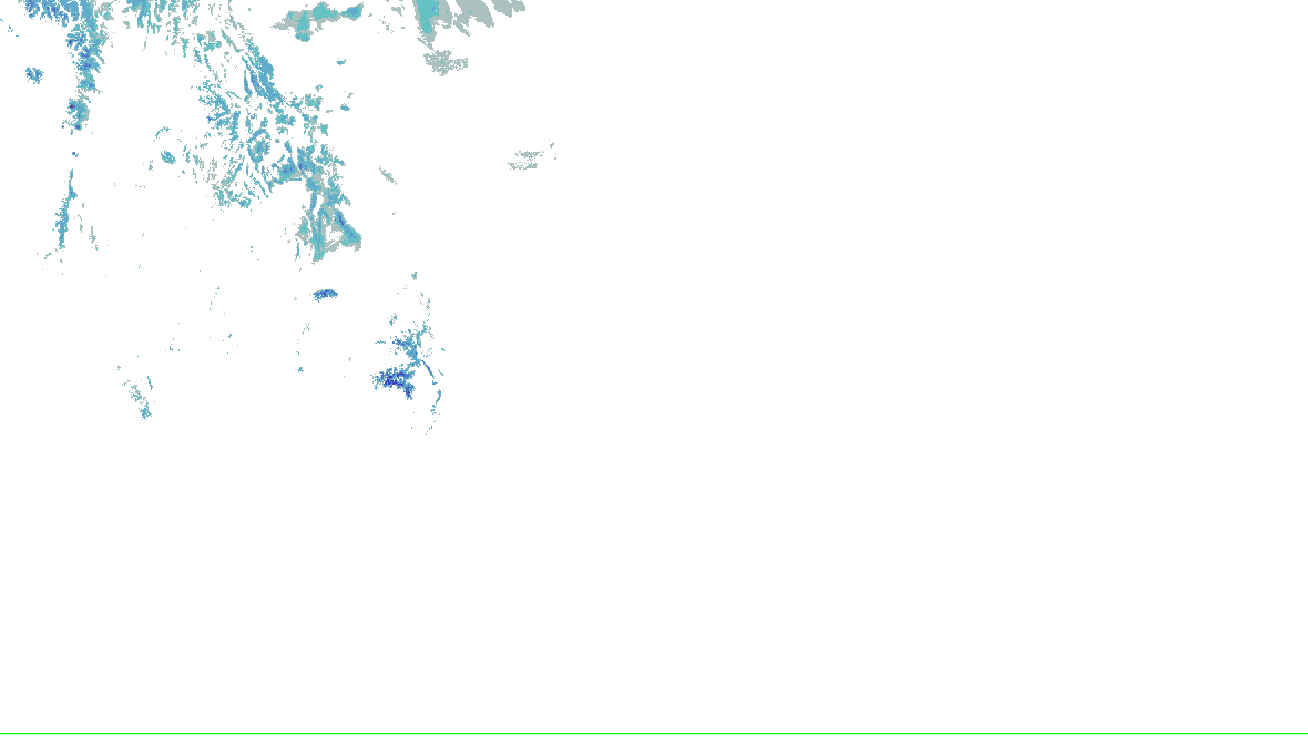 NOHRSC snow analysis for the lower 48; see the adjacent source legend and time qualification