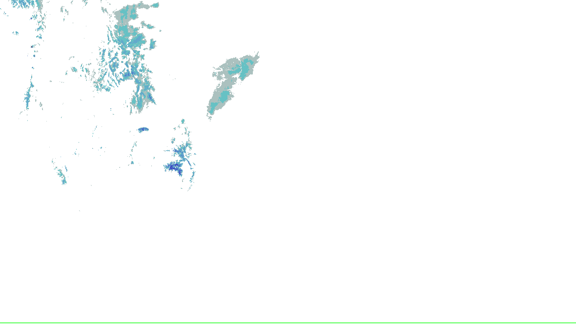 NOHRSC snow analysis for the lower 48; see the adjacent source legend and time qualification