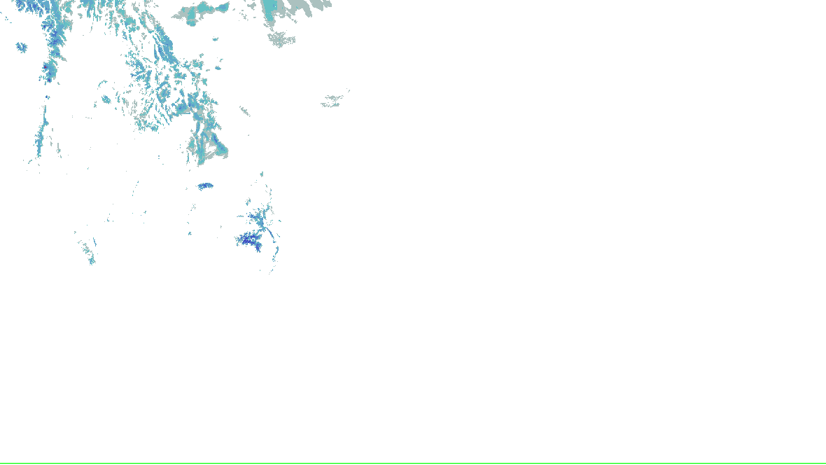 NOHRSC snow analysis for the lower 48; see the adjacent source legend and time qualification